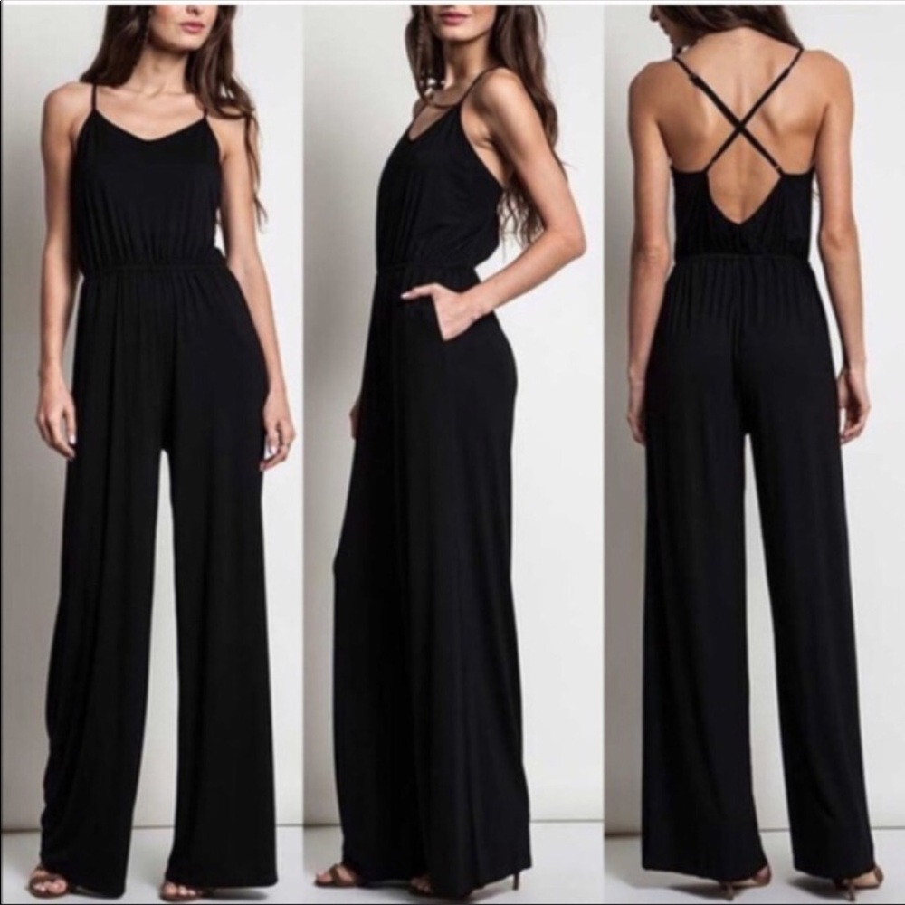 TODAY ONLY!! Black Sleeveless Wide Leg Jumpsuit
